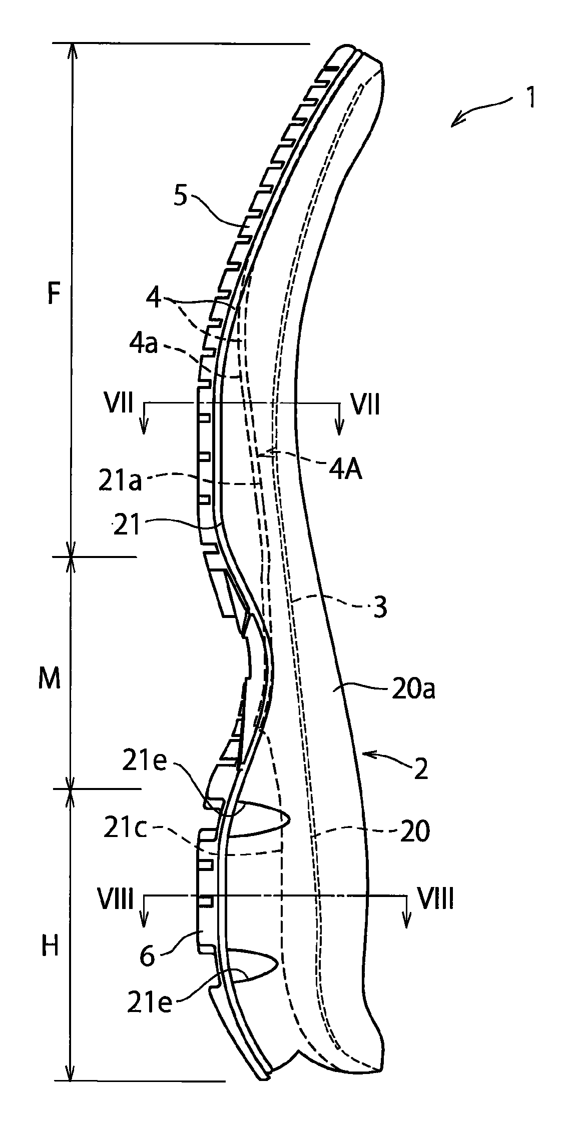 Sole structure for a shoe