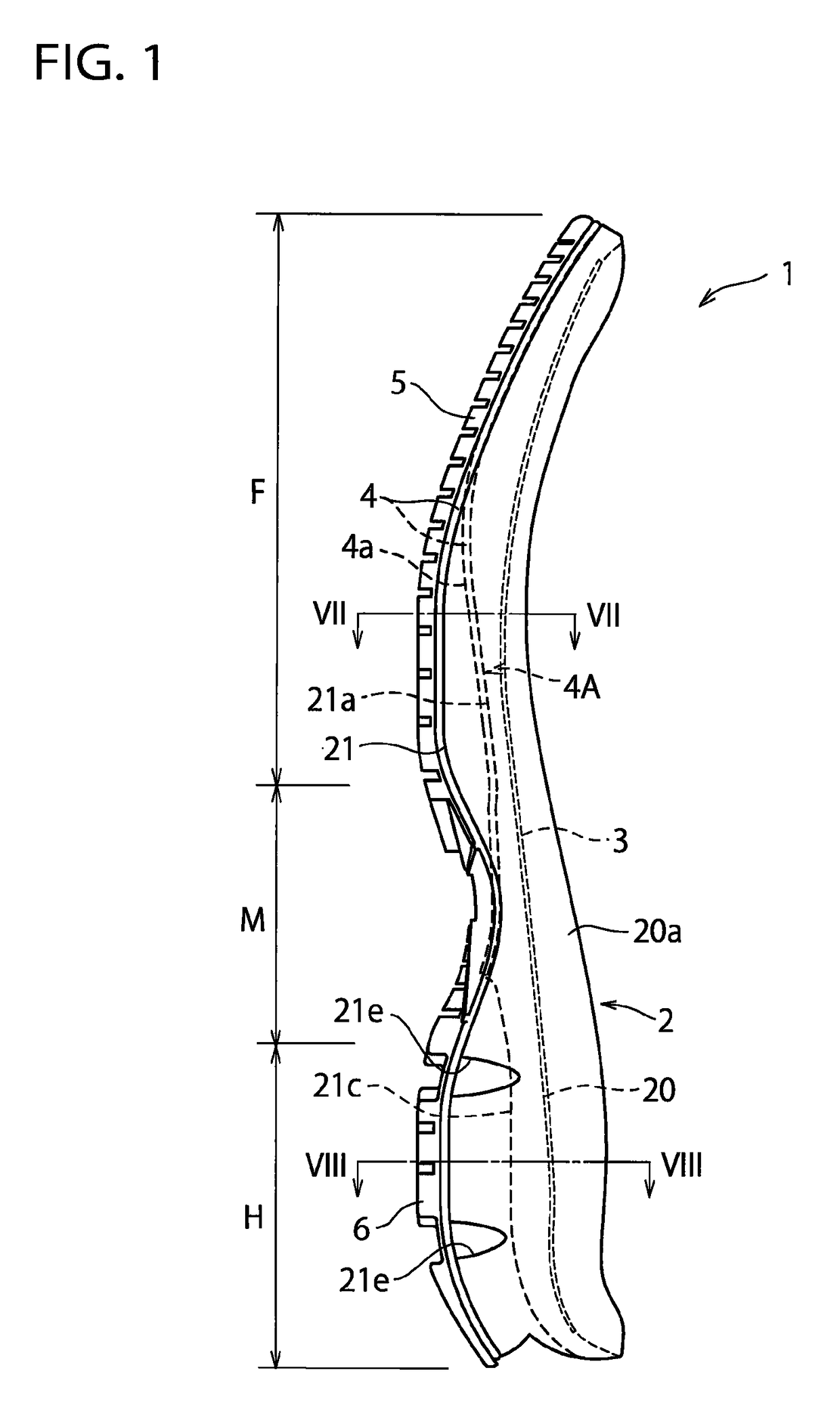 Sole structure for a shoe