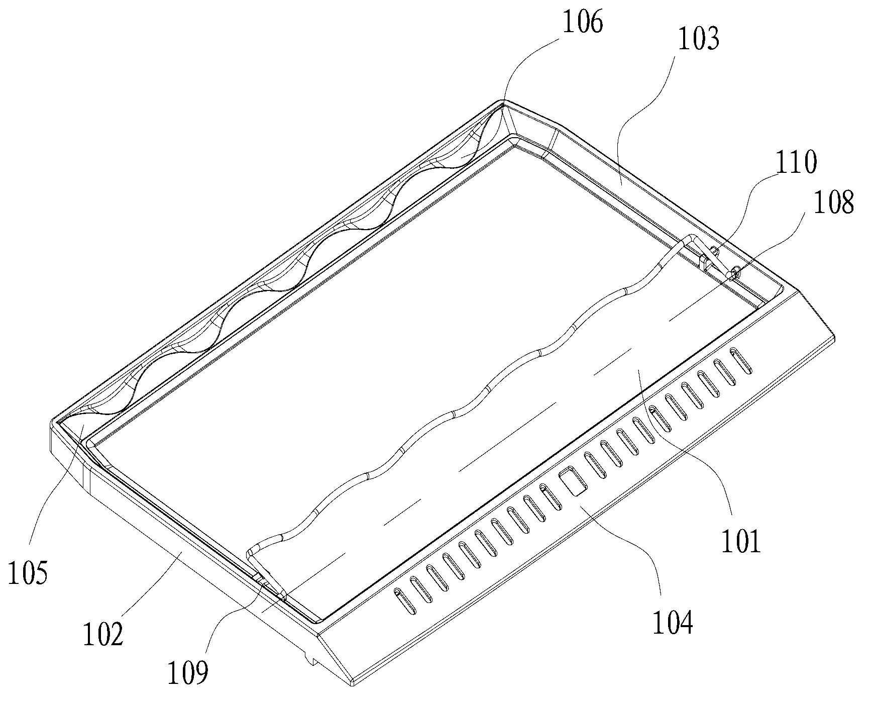 Shelf component for refrigerator and refrigerator