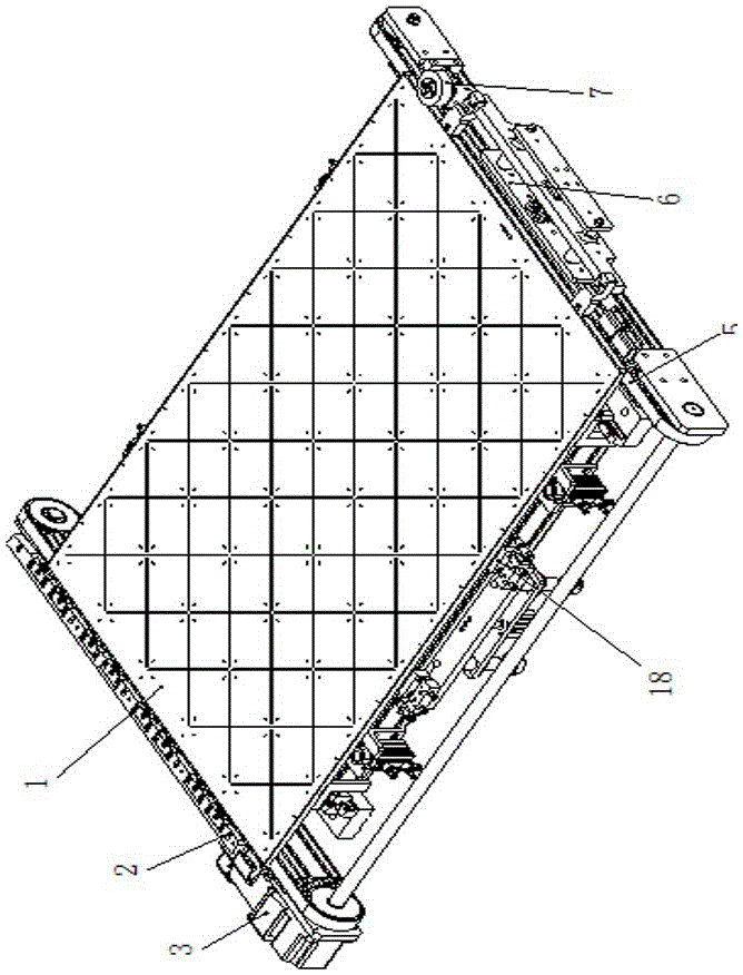 Mobile positioning mechanism for large support plate