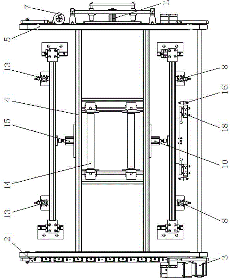 Mobile positioning mechanism for large support plate