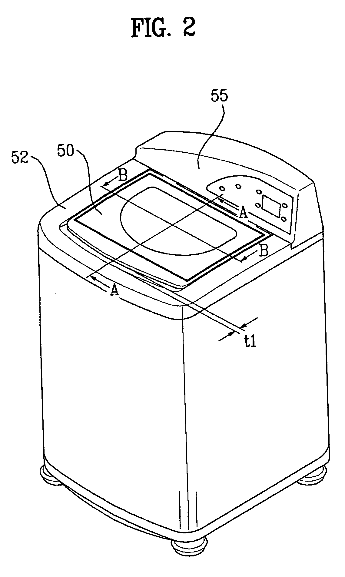 Door on washing machine