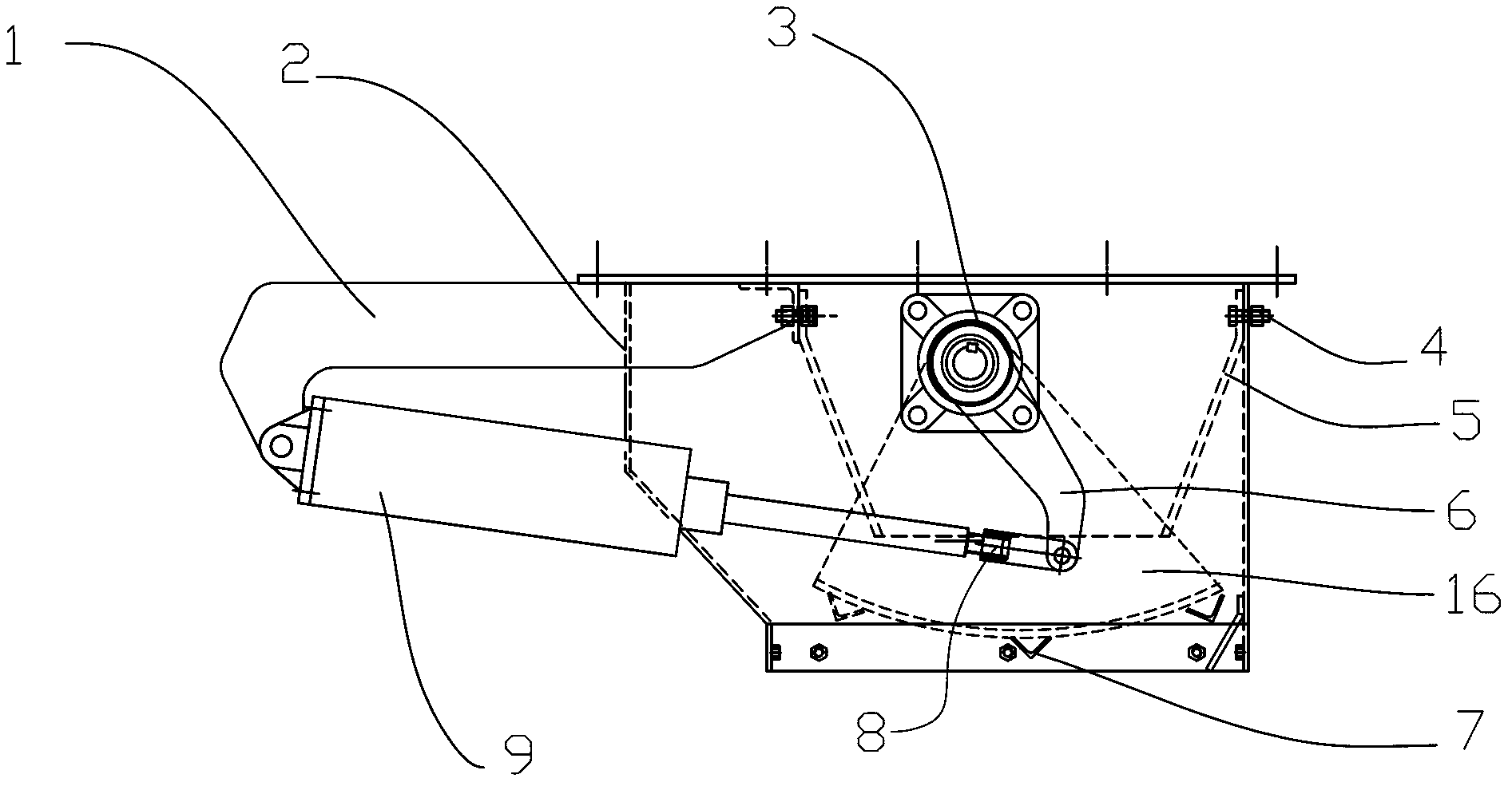 Fully-sealed discharge door of intermediate storage bin