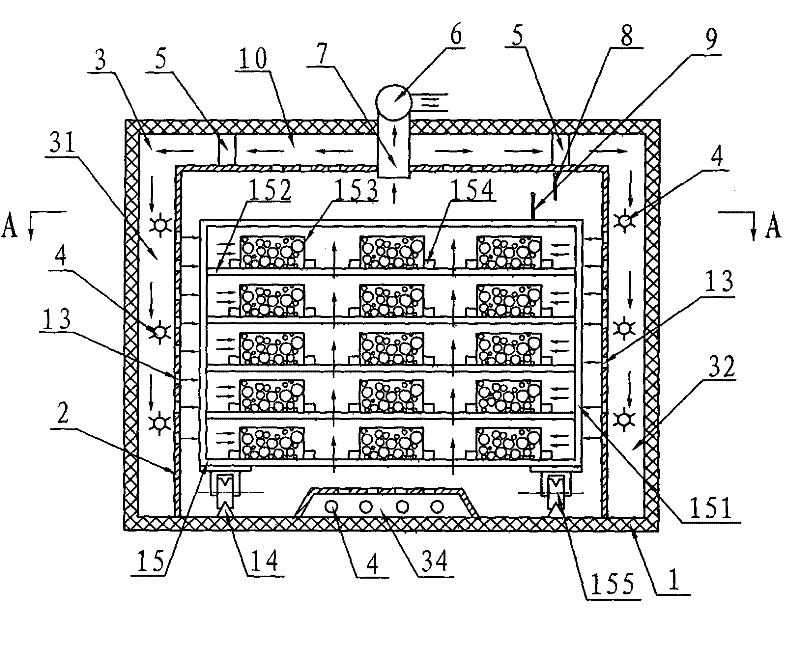 Special baking oven and special movable material rack thereof for silicon material