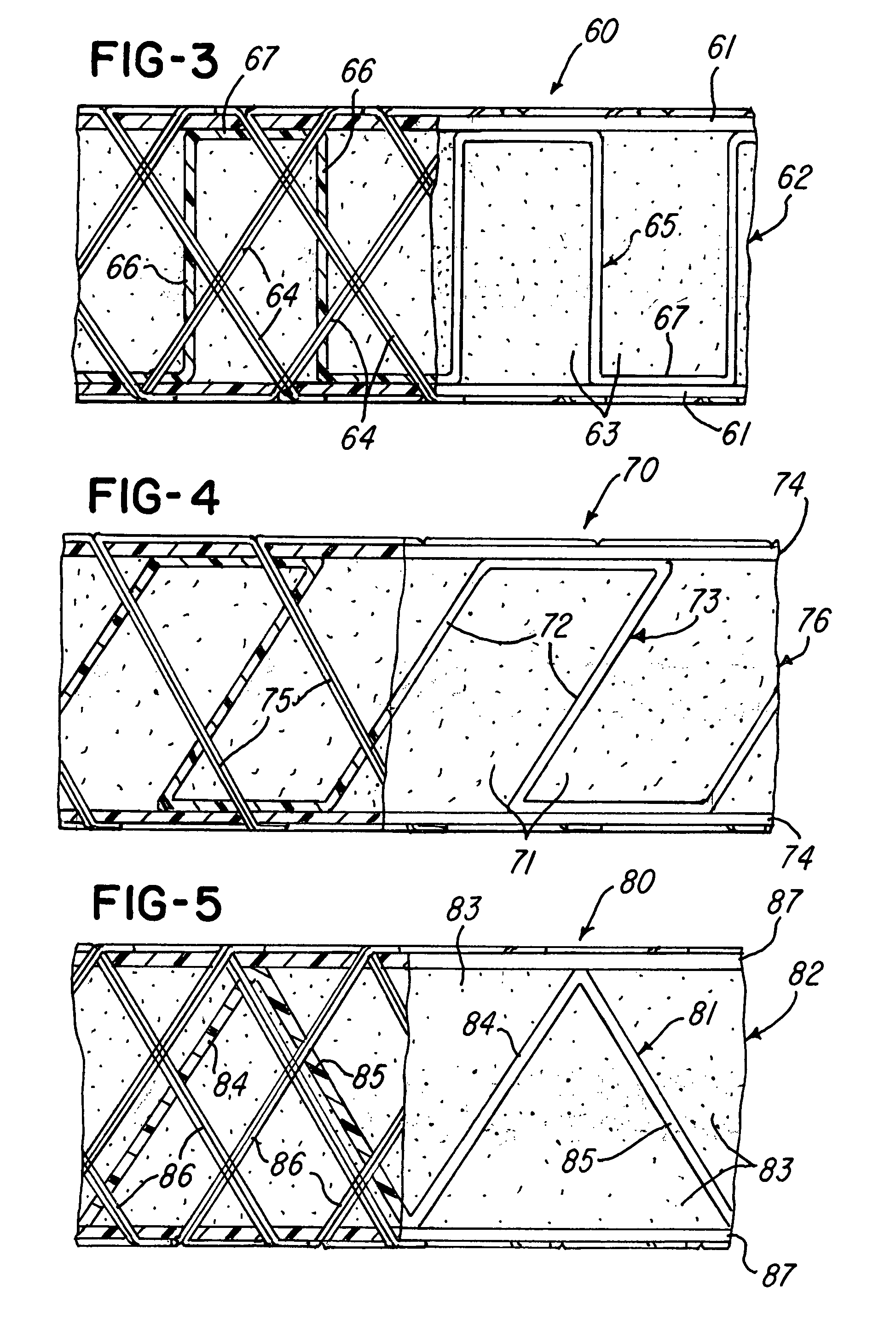 Fiber reinforced composite cores and panels