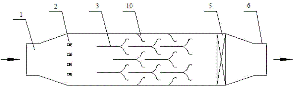 Passive plate type wet dust and mist removal device and treatment technology thereof