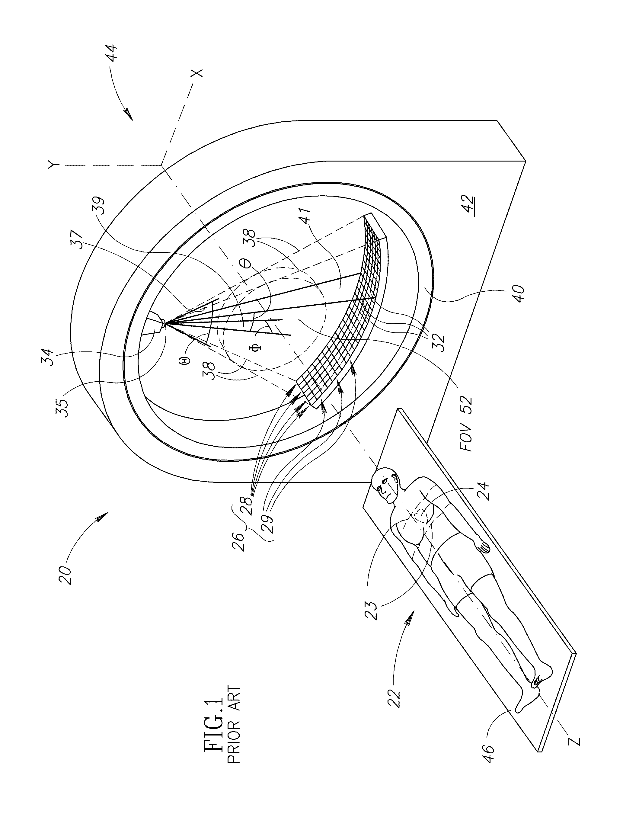 Graded resolution field of view CT scanner