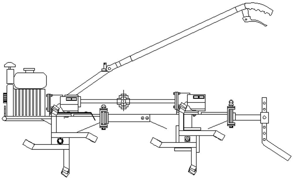 Small-size folding steering rotary cultivator