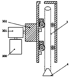 Anti-toppling device of crawler-type mechanical inspection vehicle