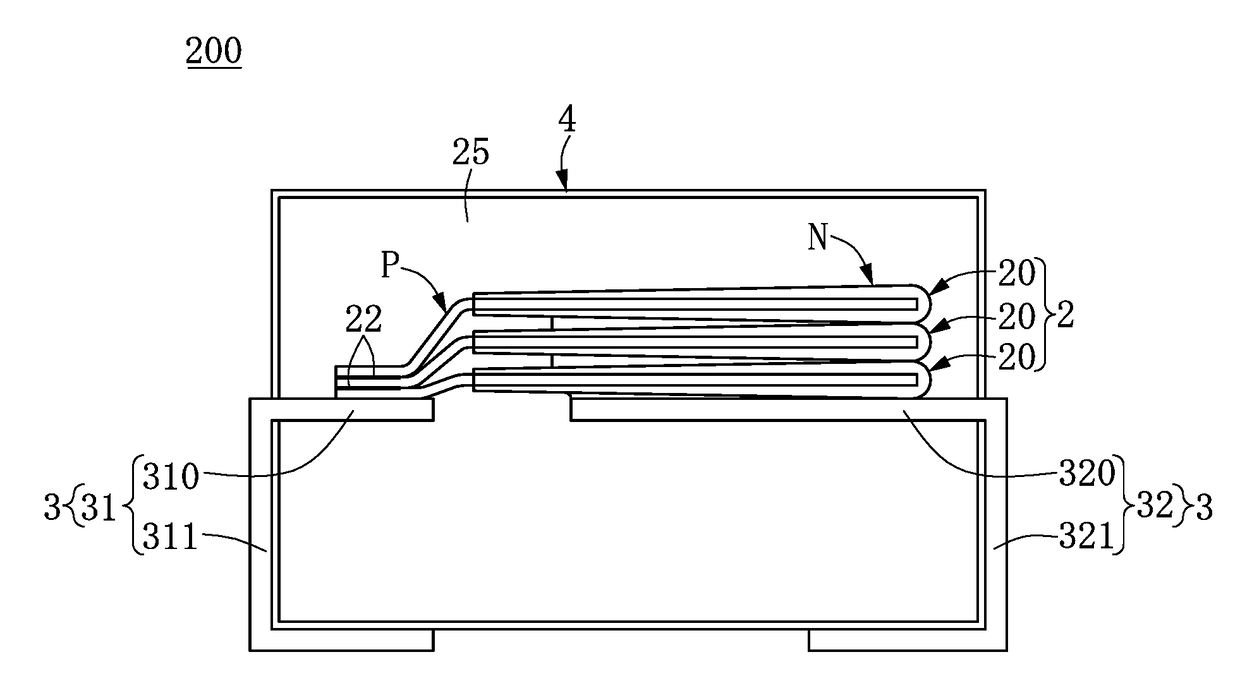 Solid electrolytic capacitor package structure and method of manufacturing the same