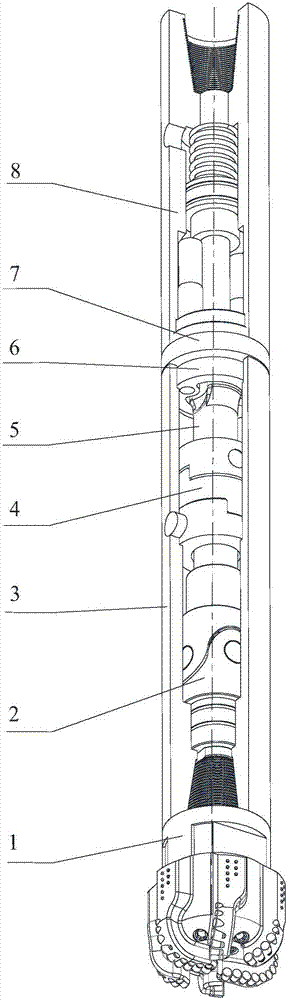 Full-rotating dynamic pointing type rotating guide system and guide controlling method