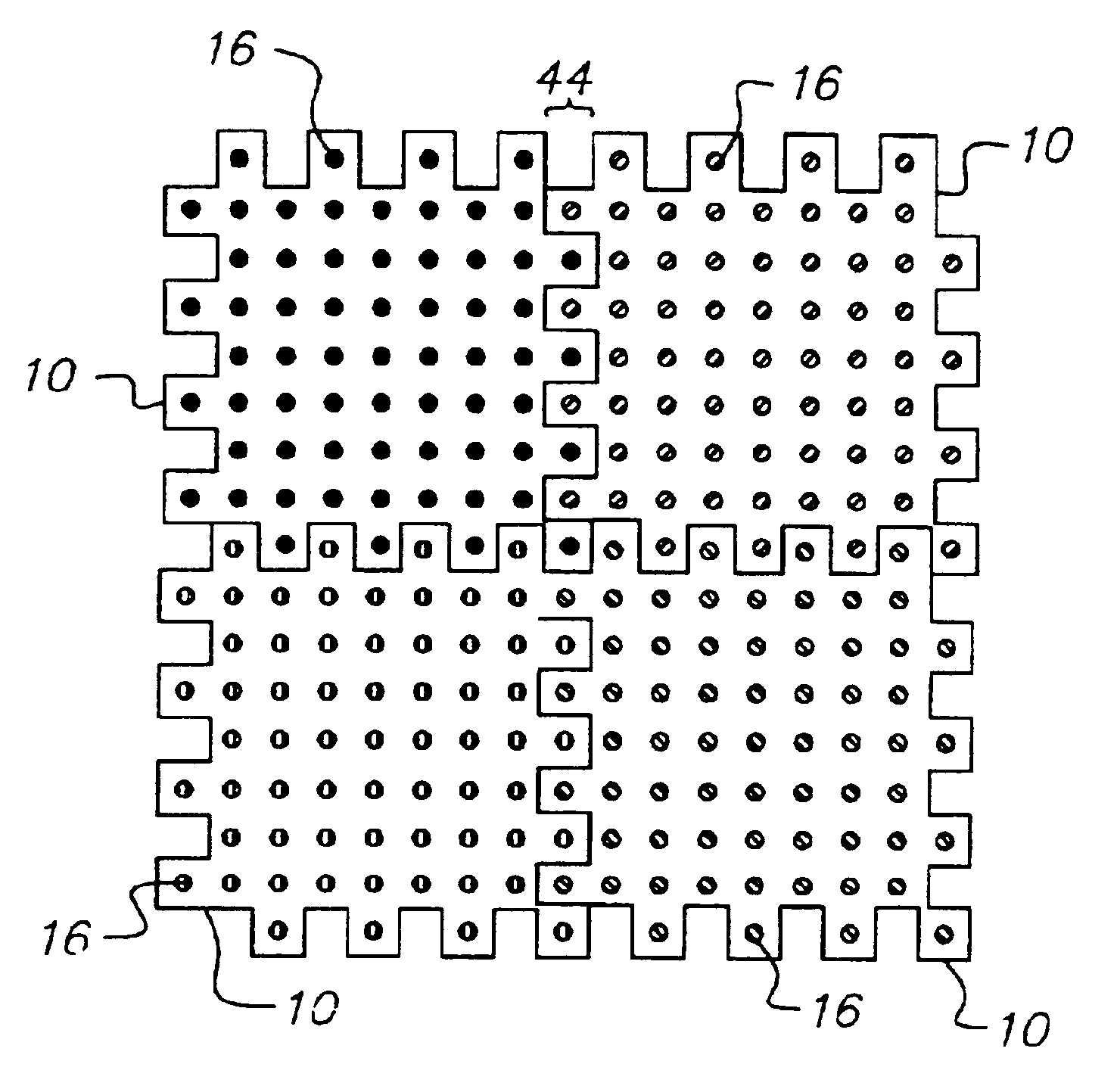 Tiled electro-optic imaging device