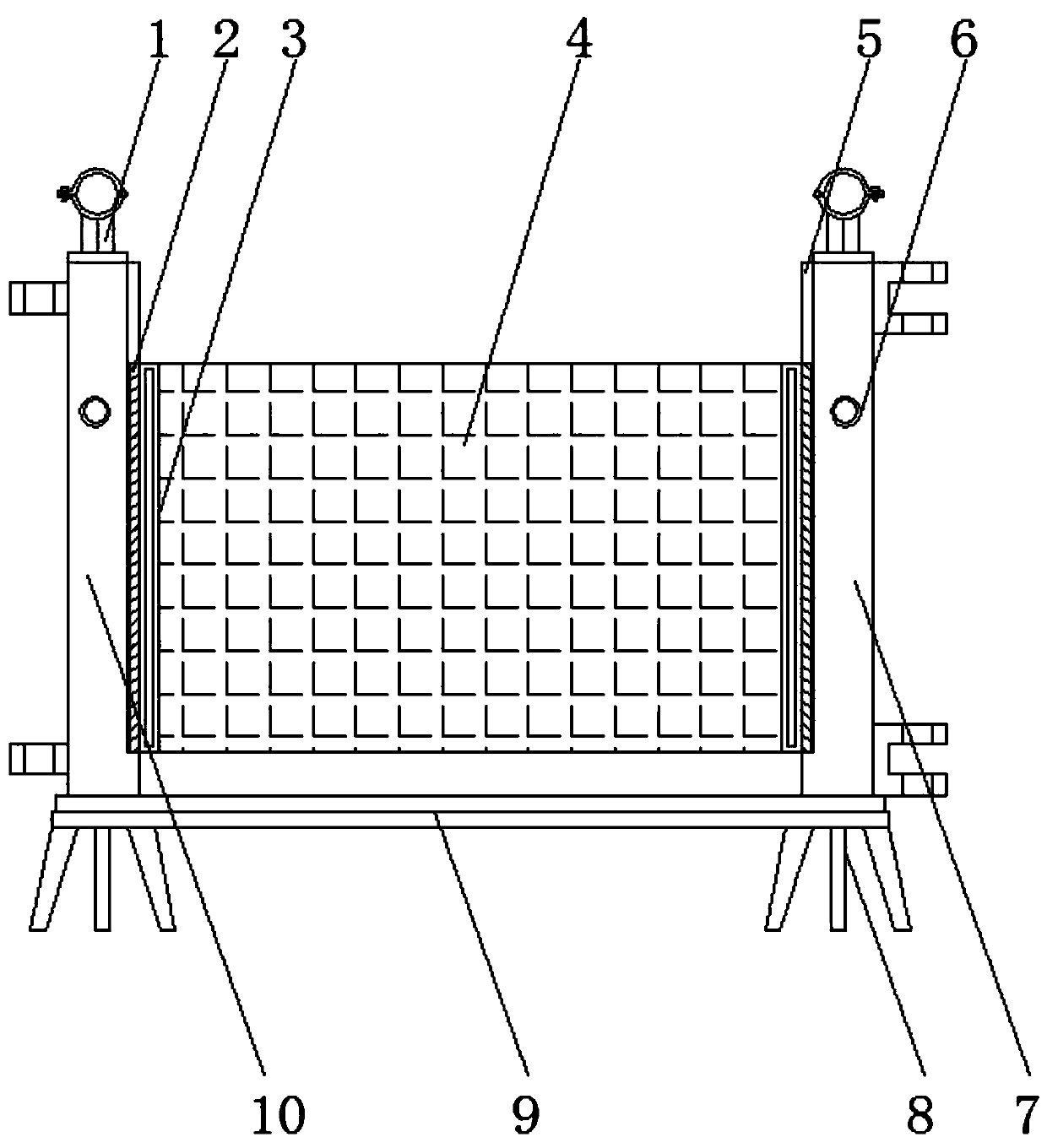 Anti-bird net convenient to disassemble for rice and loach culture