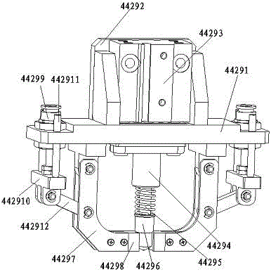 Rubber block feeding manipulator for core component assembly mechanism