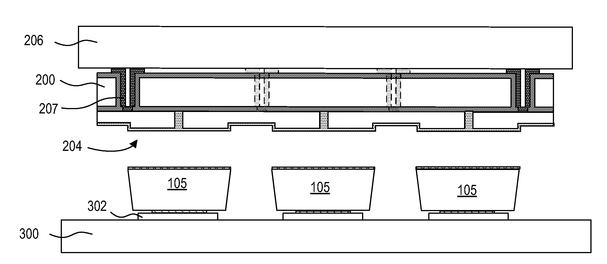 Adhesive wafer bonding with controlled thickness variation