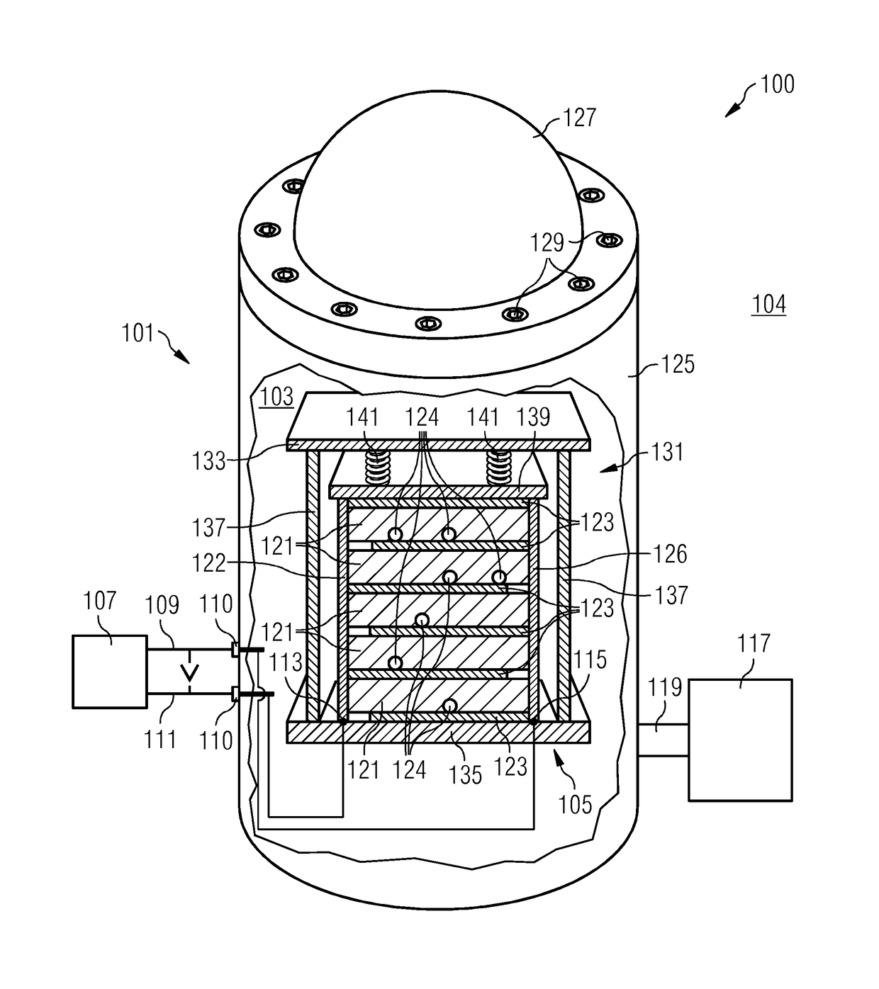 Removing faults from a self-healing film capacitor