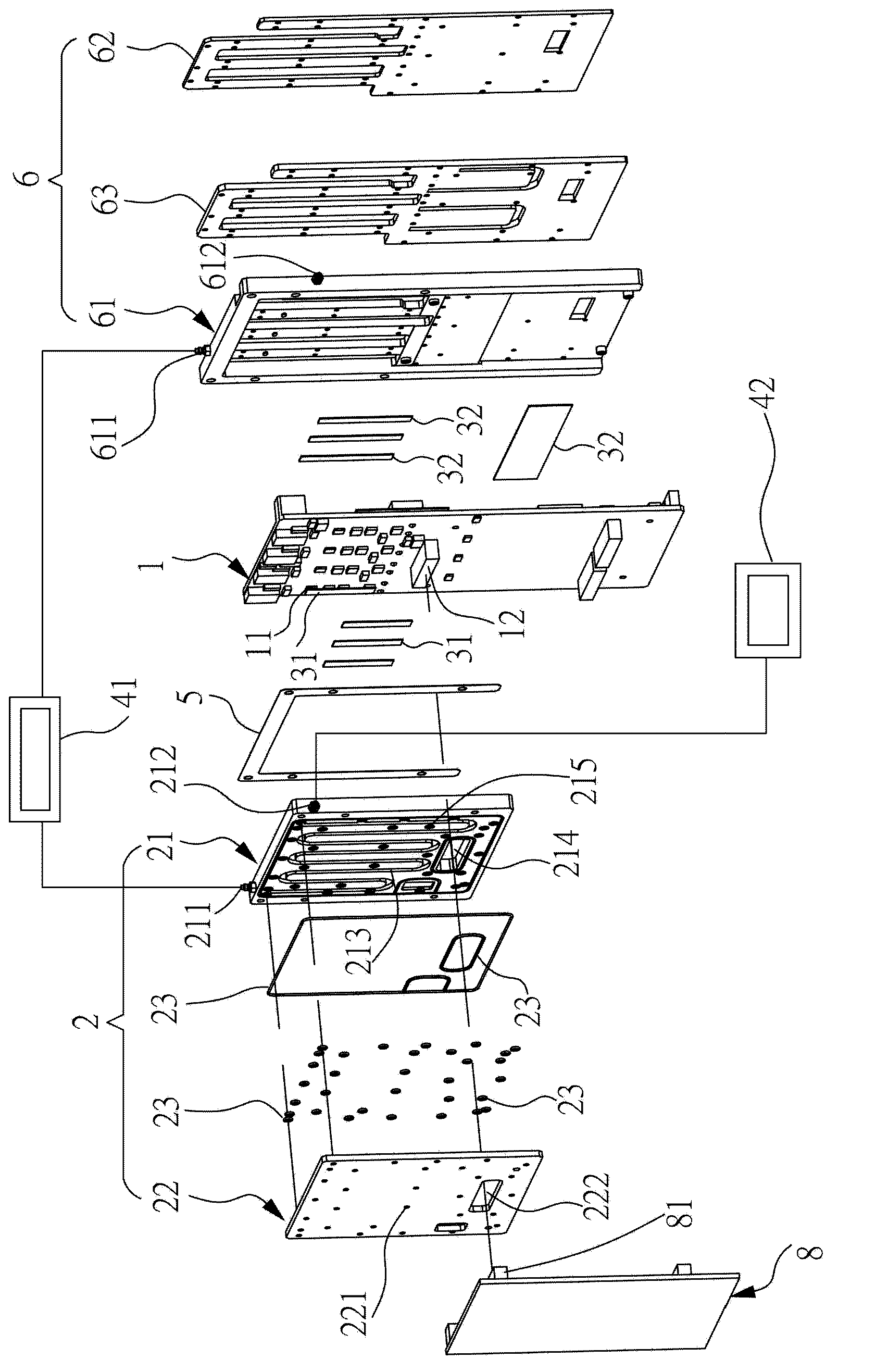 Heat dissipation module of circuit board