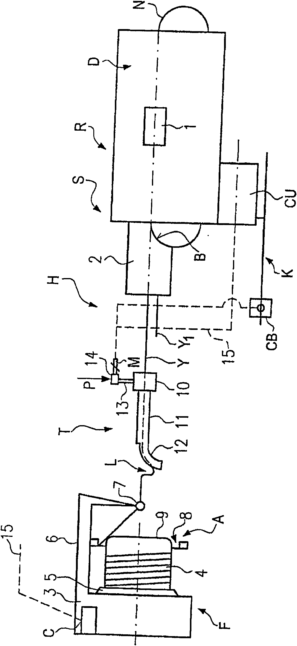 Pneumatic thread tensioner and thread handling system