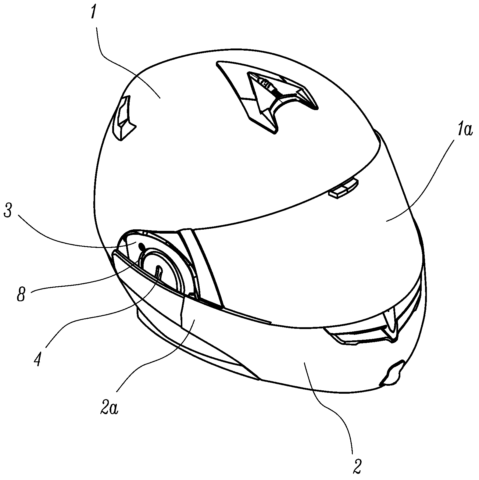 Transformable jaw-protective structured helmet