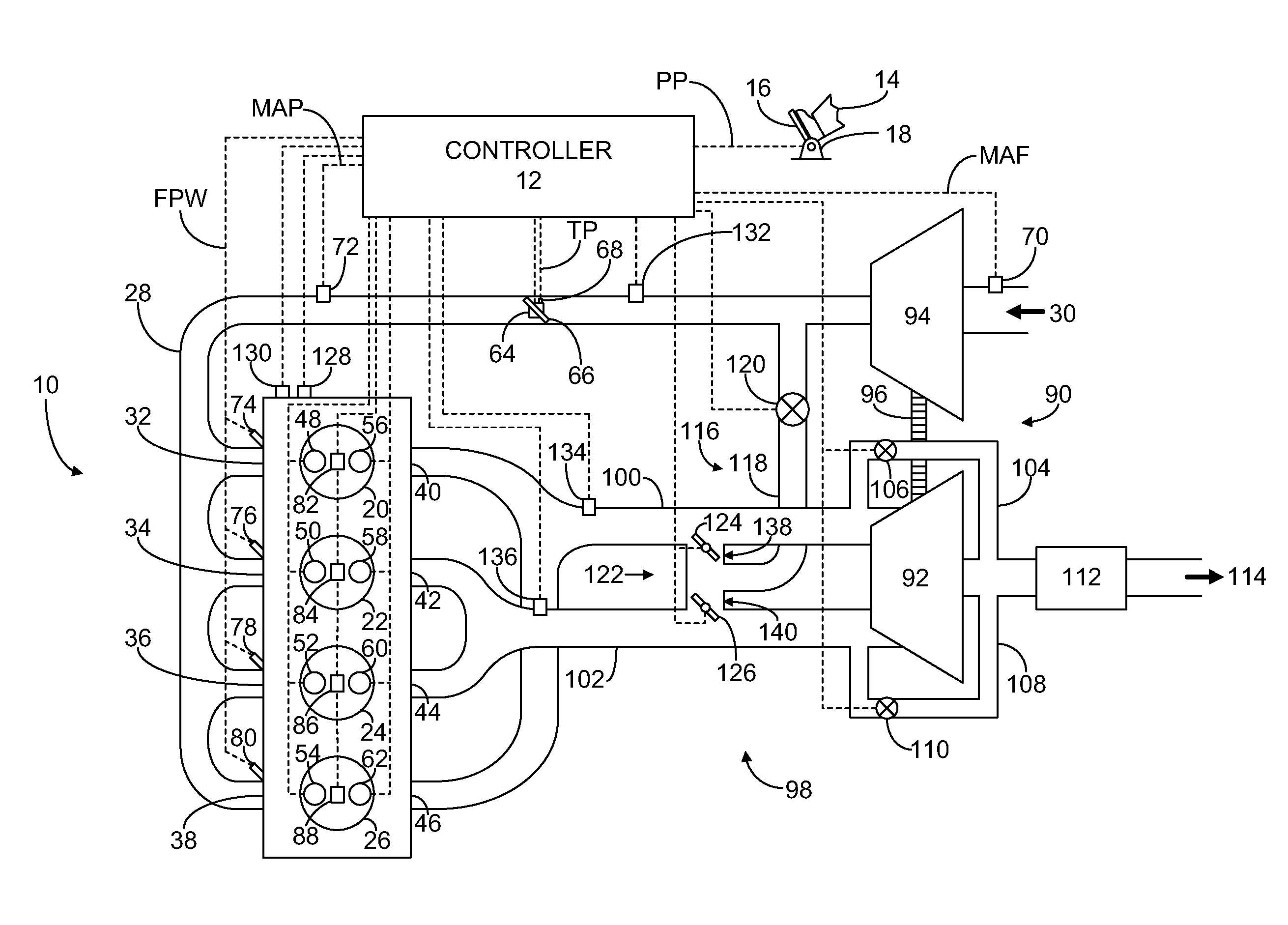 Twin scroll turbocharger with egr takeoffs