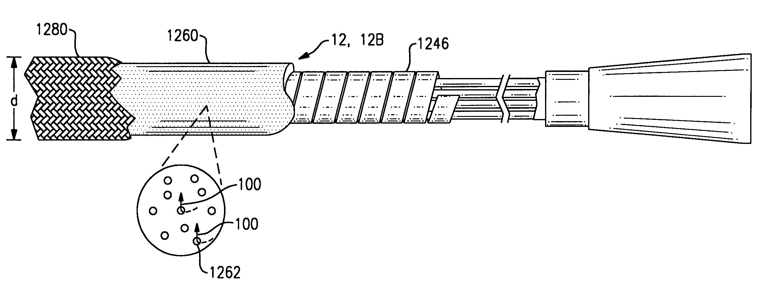 Borescope comprising fluid supply system