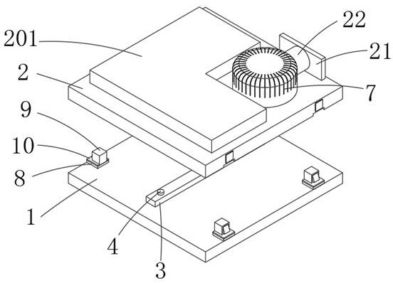 A heat dissipation assembly structure of a switching power supply