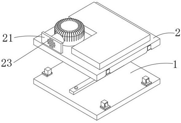 A heat dissipation assembly structure of a switching power supply