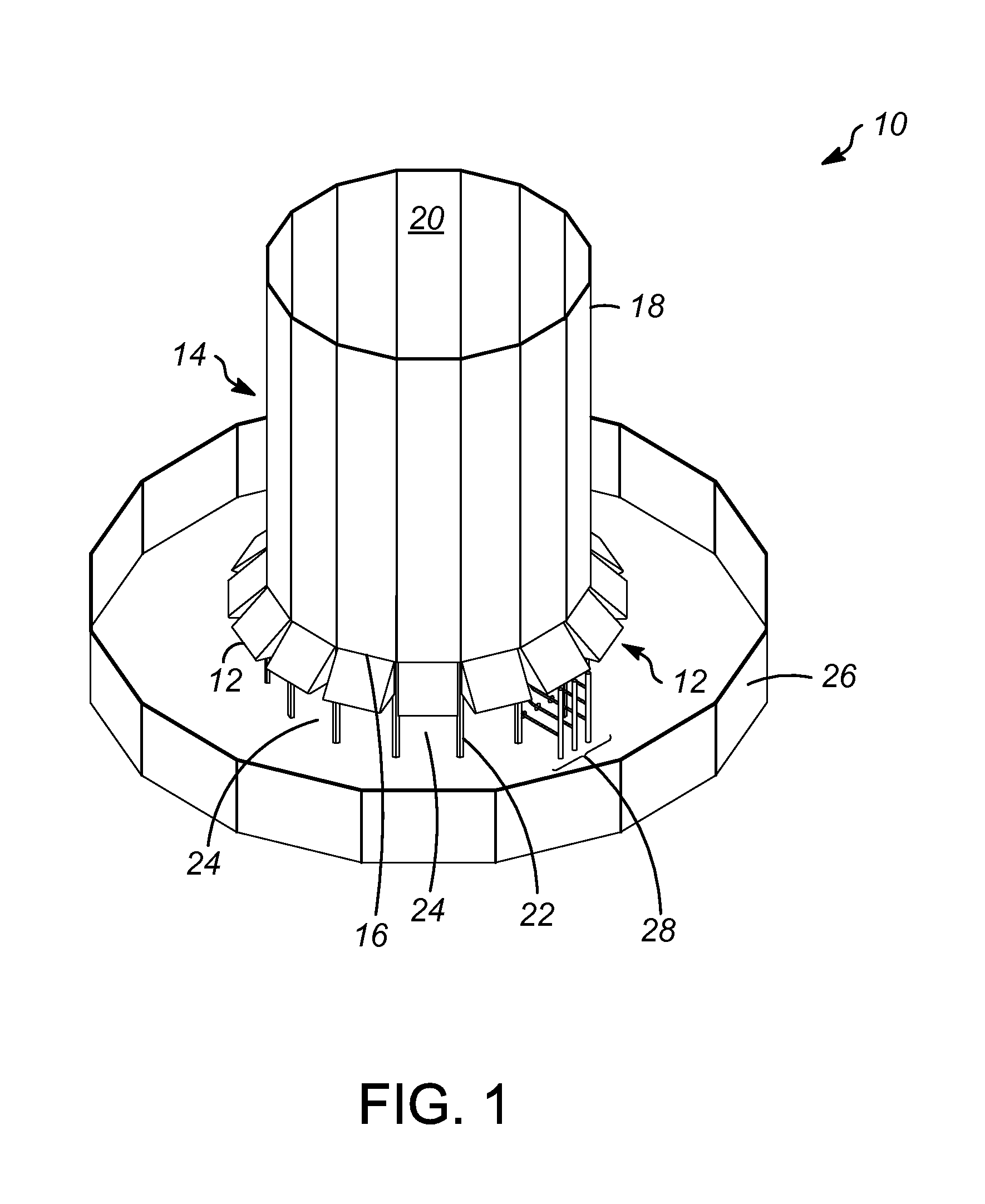 Enclosed flare stack and method of flaring waste gas