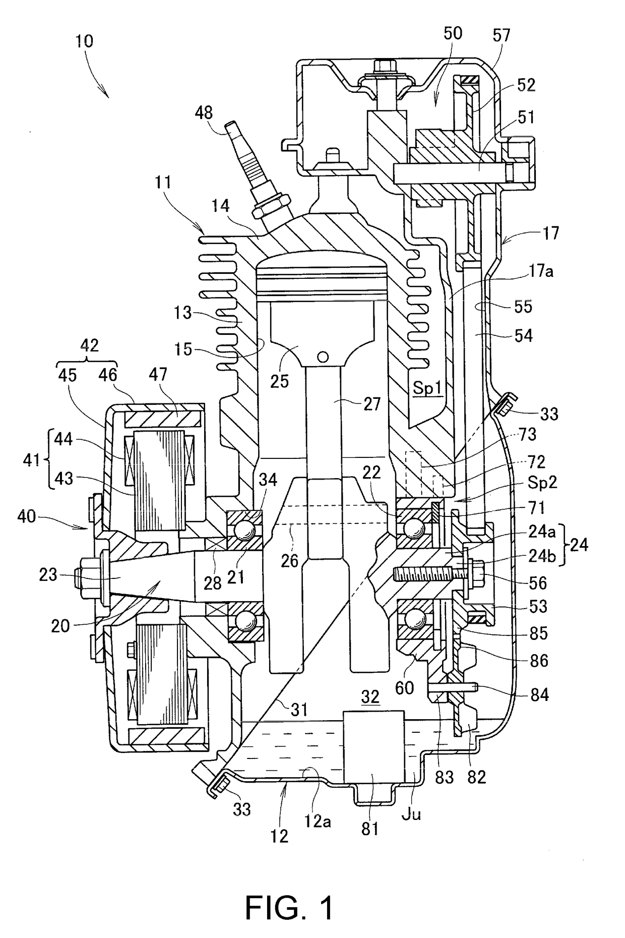 Overhead camshaft engine