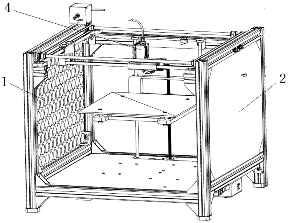 An unsupported 3D suspension printing structure and method