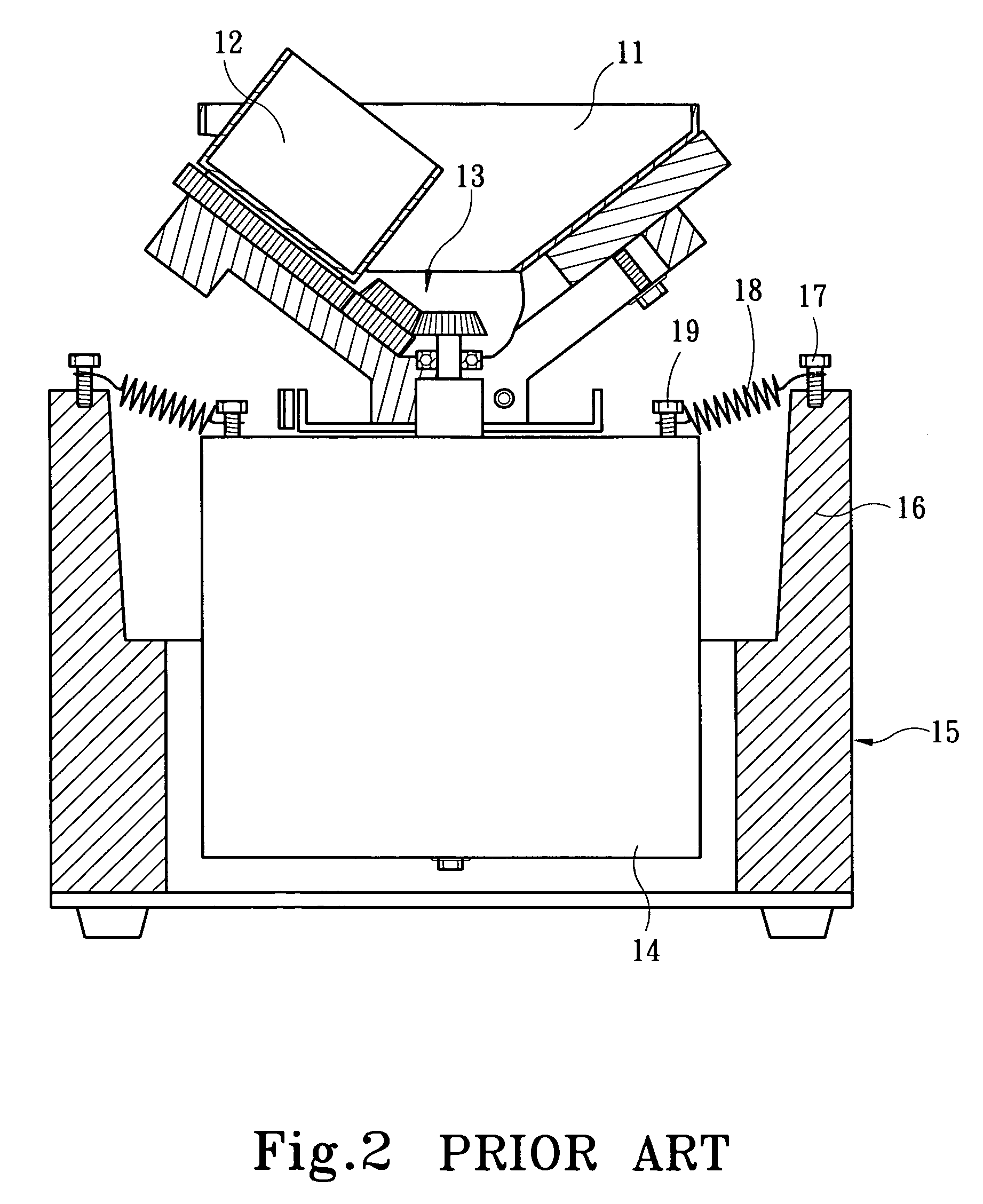 Anti-vibration mechanism for dental impression material mixer