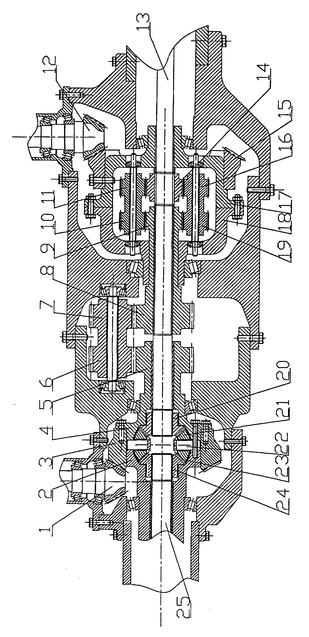 Planet wheel differential steering and drive synthesizing system for automobile and use thereof