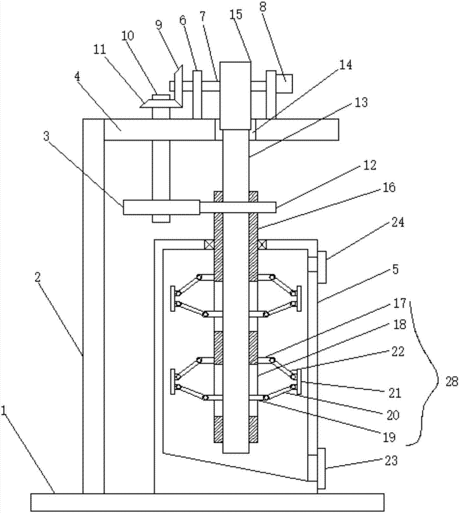 Chemical mixing device capable of stirring in continuous variable-diameter mode