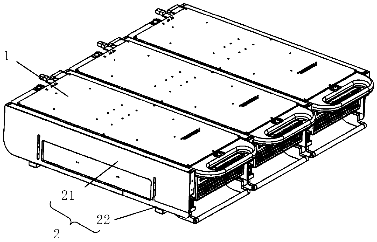 Testing power supply device, and testing case