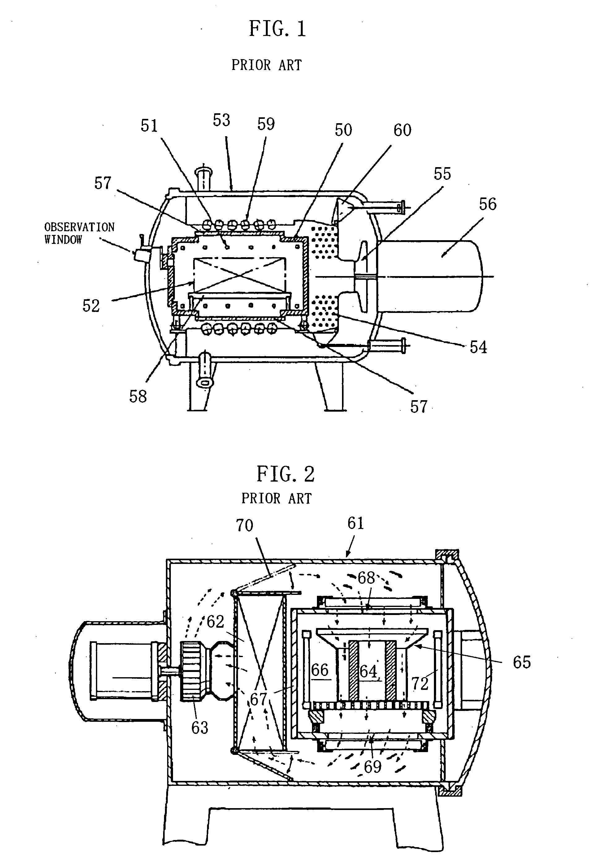 Gas cooling type vacuum heat treating furnace and cooling gas direction switching device therefor