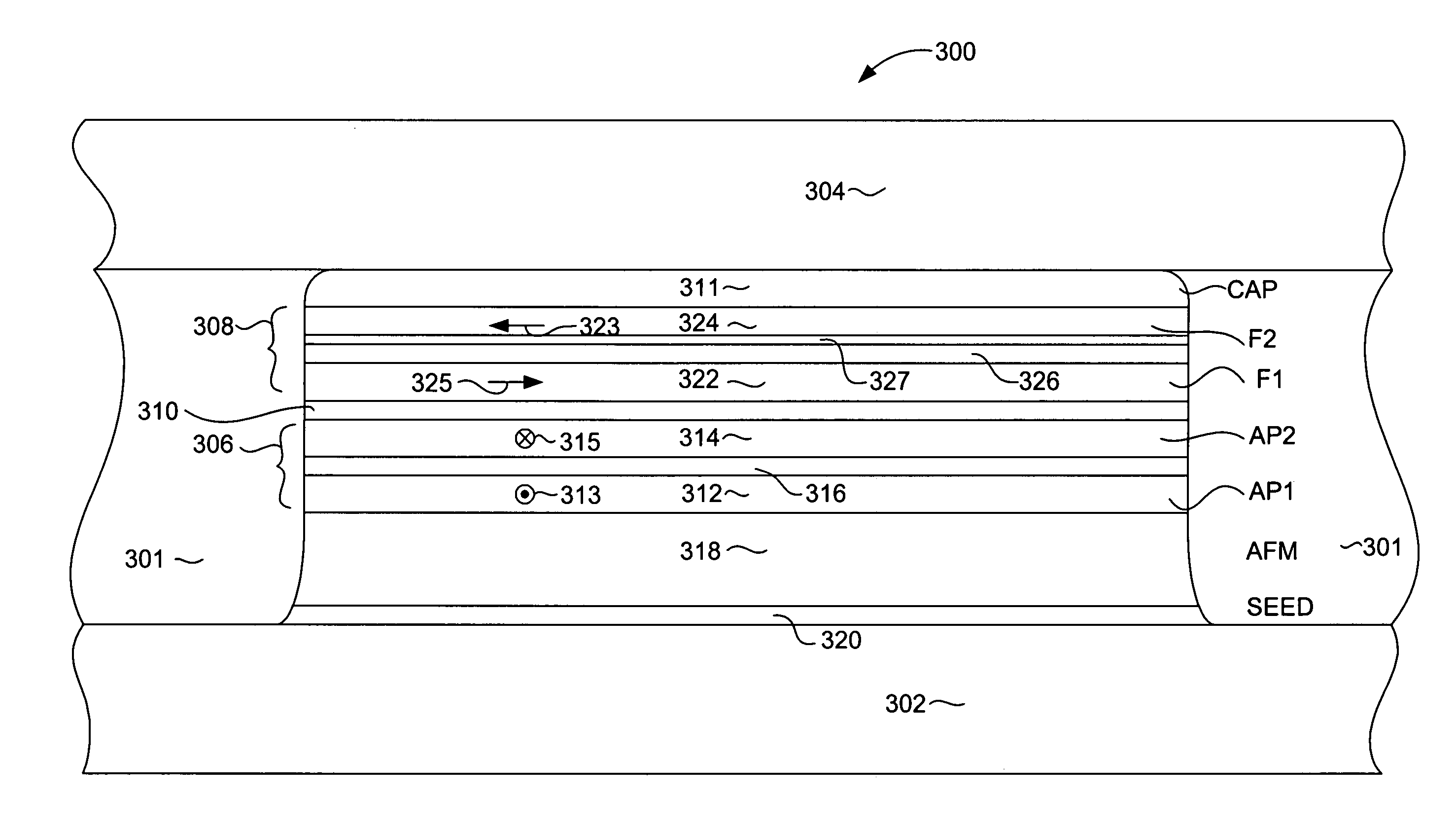 Magnetoresistive sensor having improved synthetic free layer