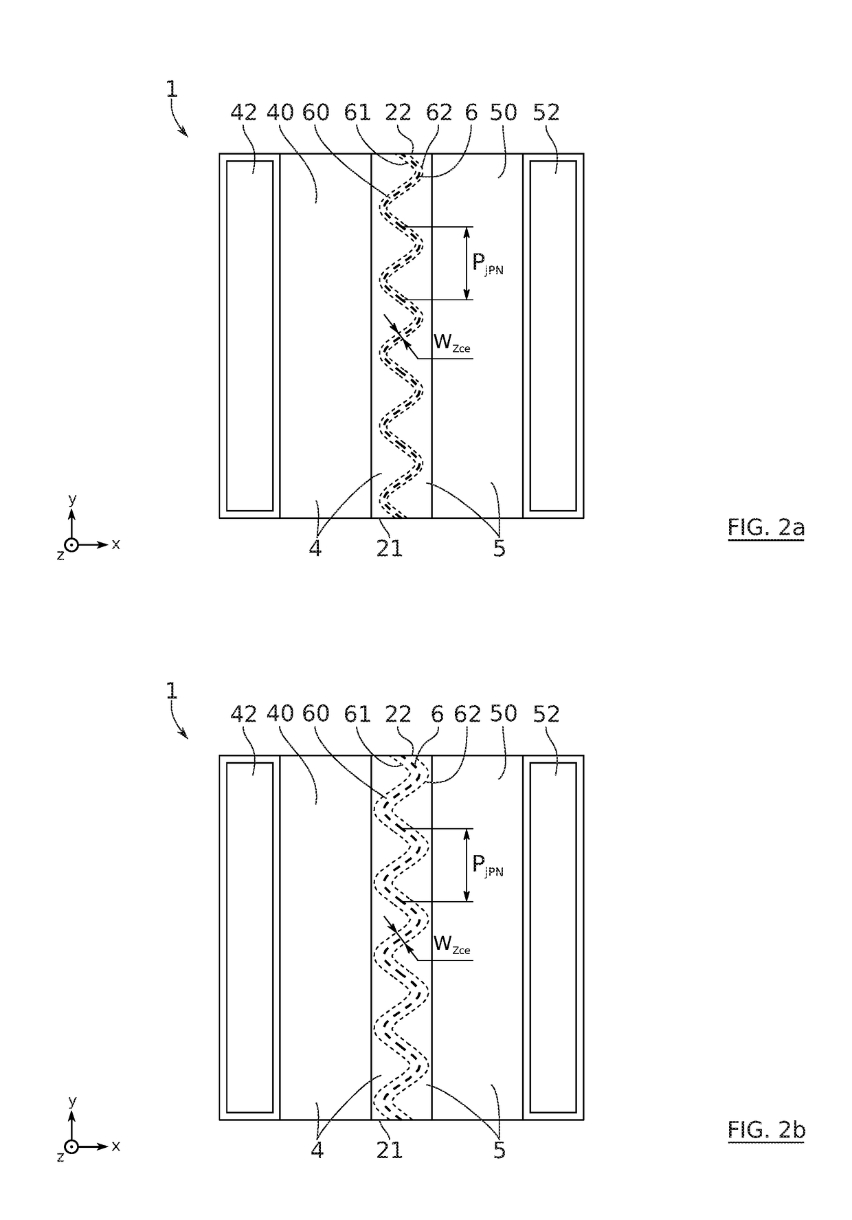 Optical phase modulator with sinusoidal pn junction