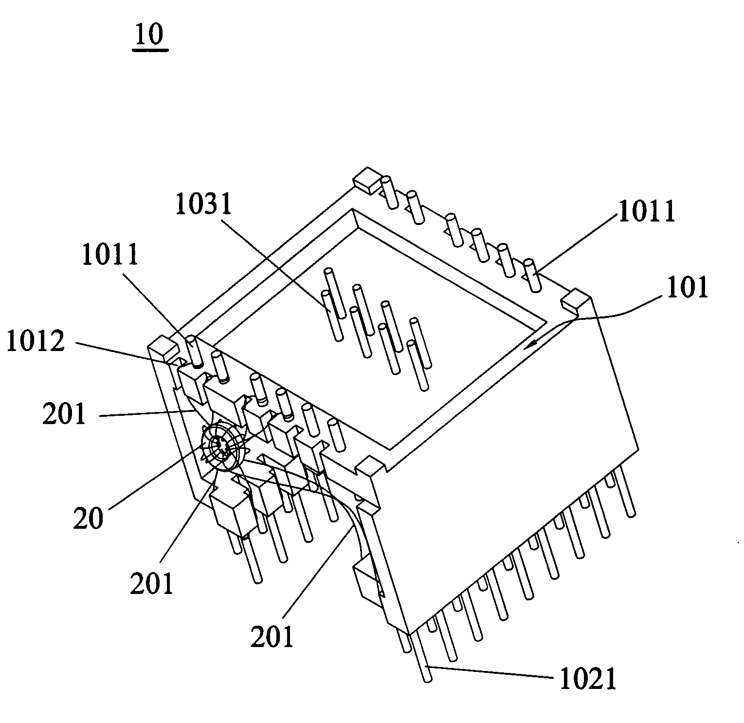 Filter and coil connecting frame thereof