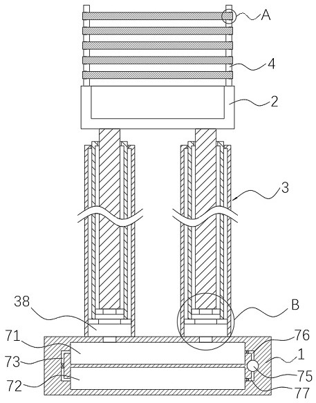 A lifting device applied to the erection of auxiliary power lines