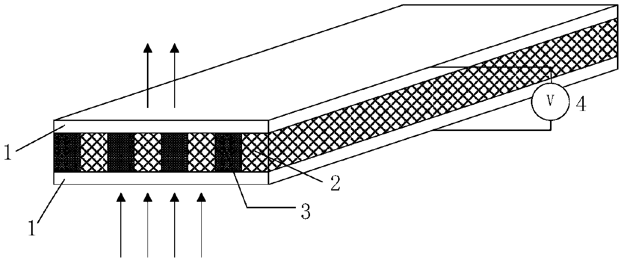 Voltage-modulated periodic subwavelength metal grating filter and preparation method thereof