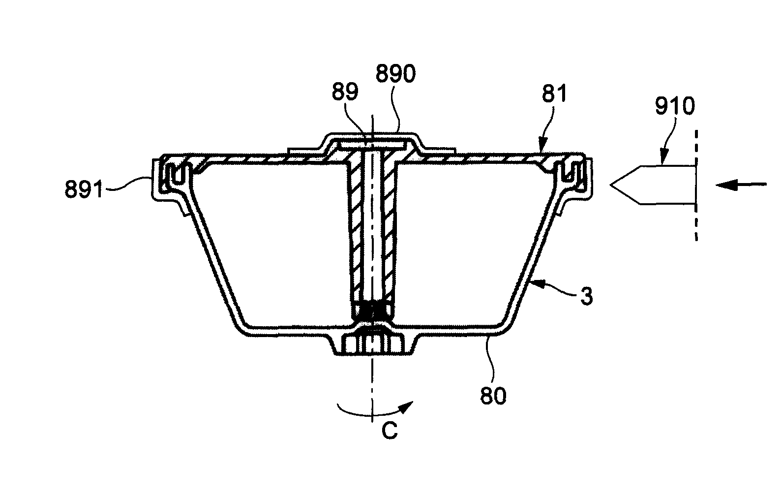 Capsule for preparing a beverage or liquid food and system using brewing centrifugal force