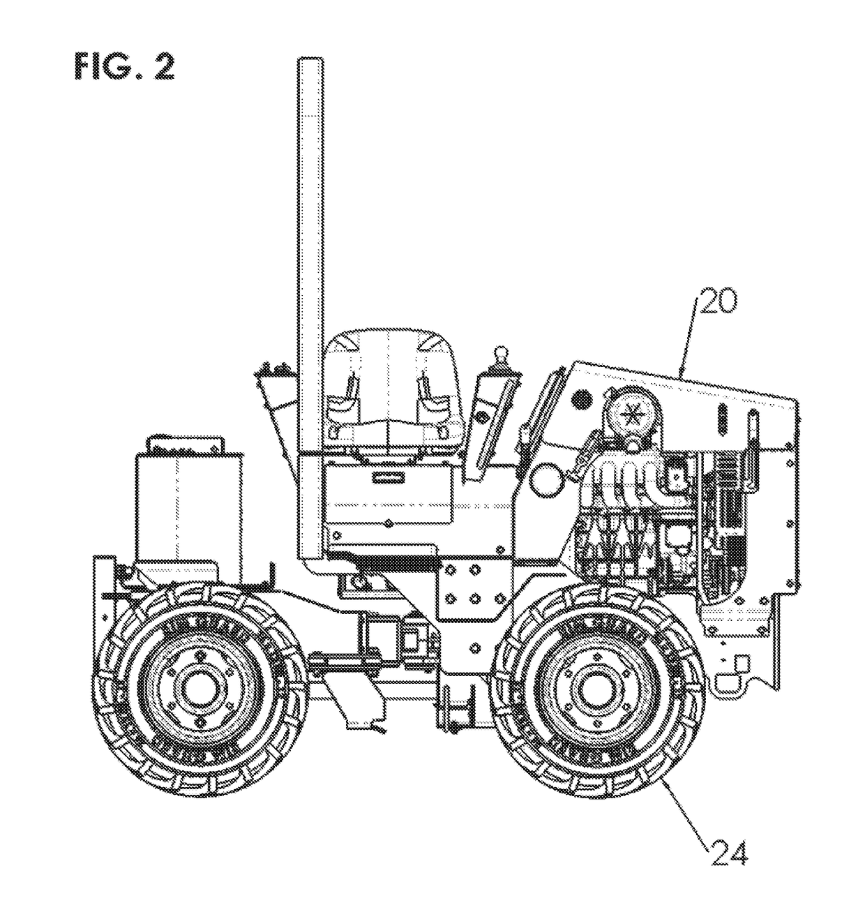 Tractor with track drive