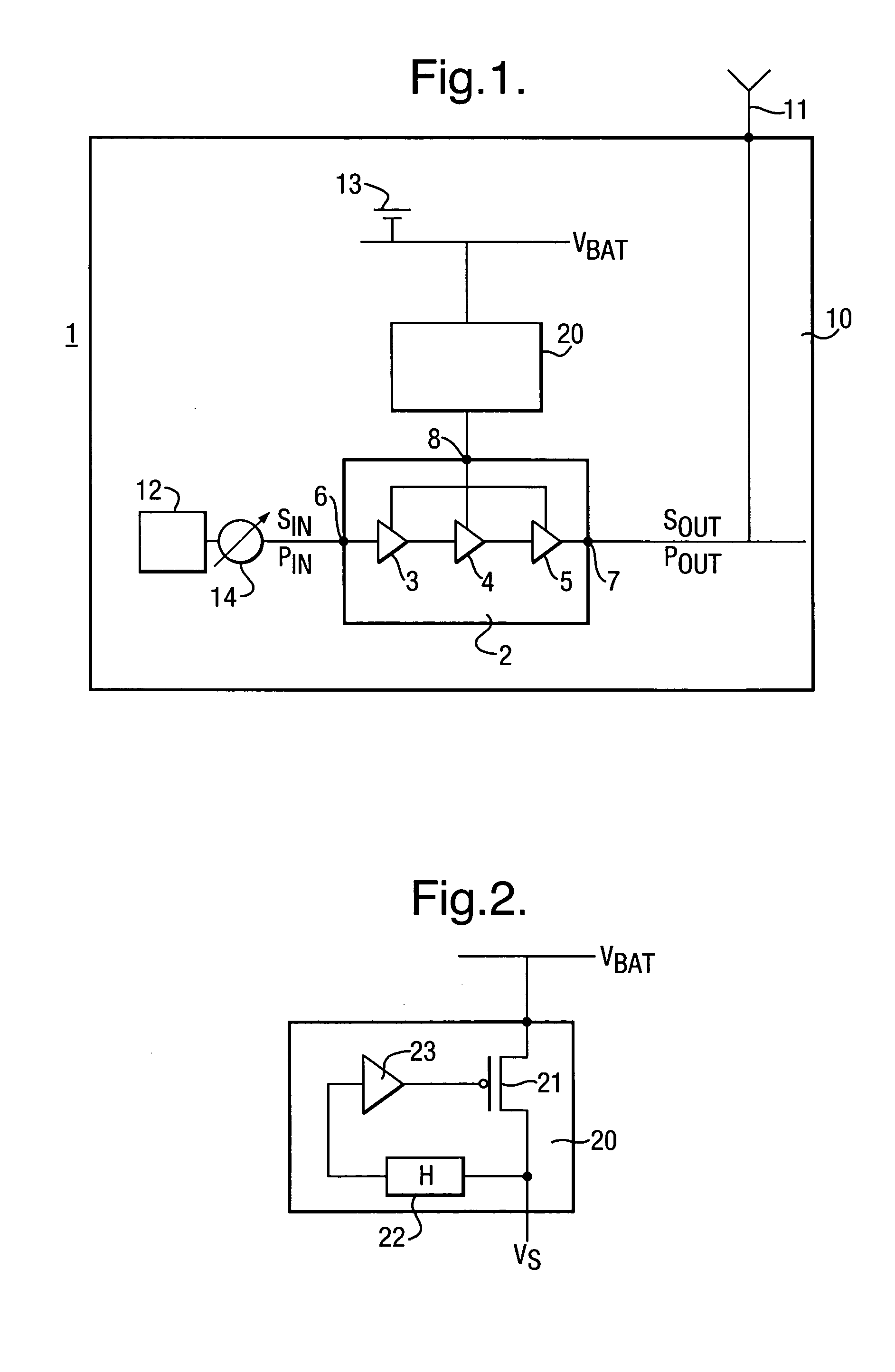 Power control of a power amplifier