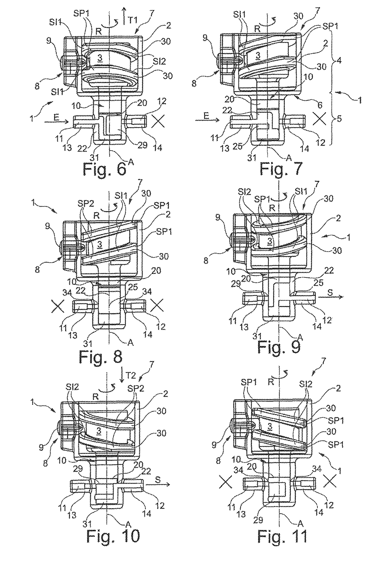 Rotary-oscillating subassembly and rotary-oscillating volumetric pumping device for volumetrically pumping a fluid