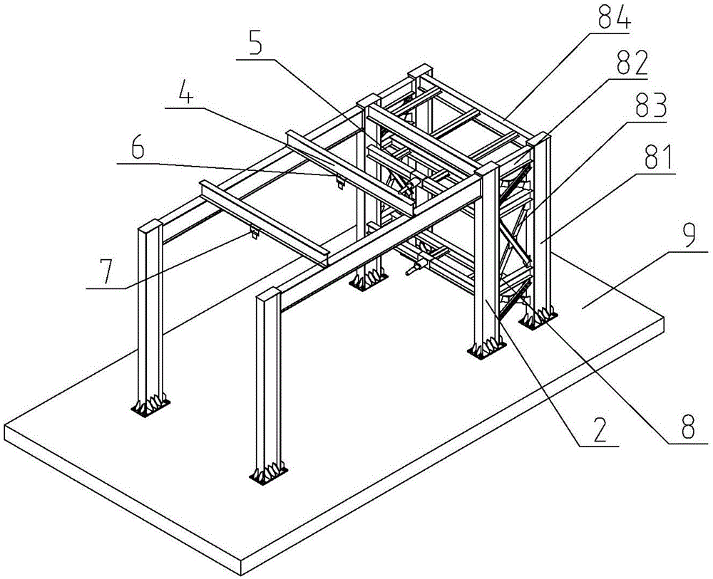 Fire test furnace loading device