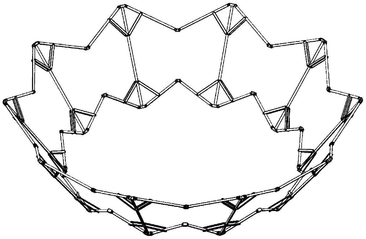 Conical single-layer annular truss deployable antenna mechanism driven by torsional spring