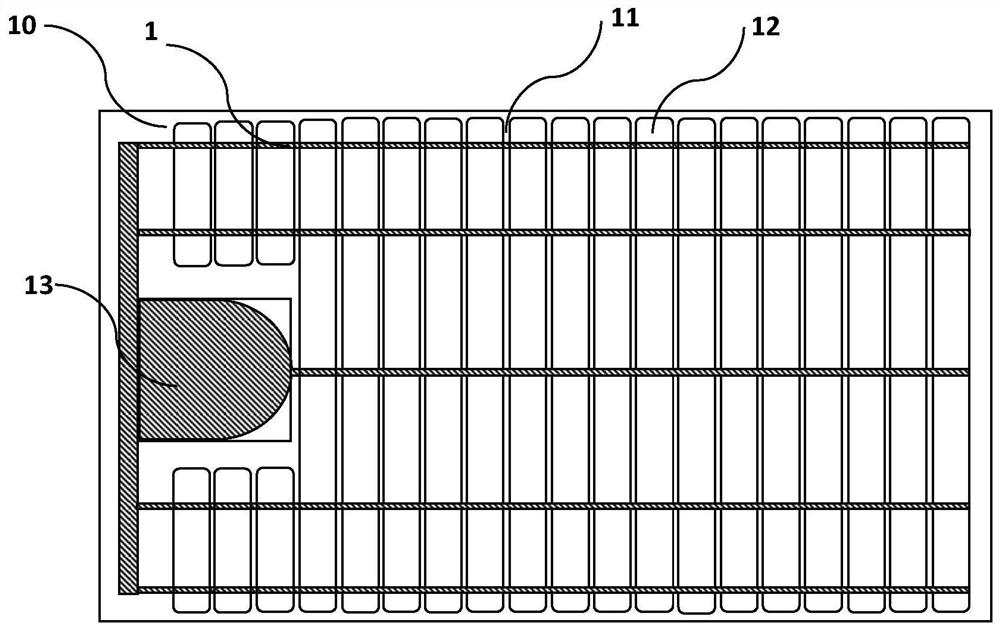 Vertical structure LED chip with novel electrode wire arrangement