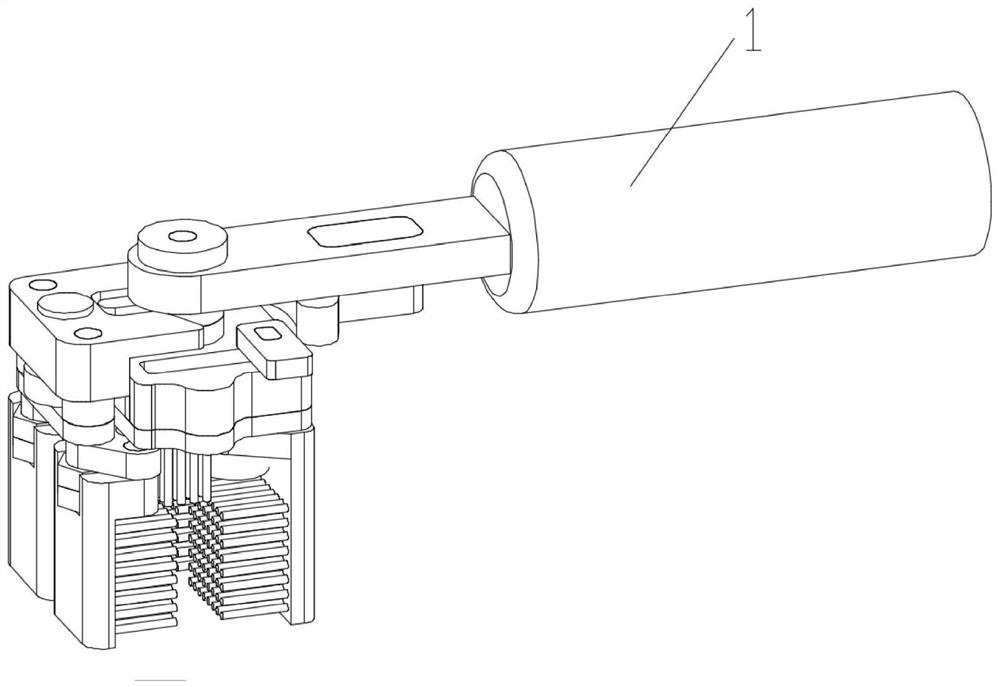 Surrounding electric toothbrush with three-sided bristles