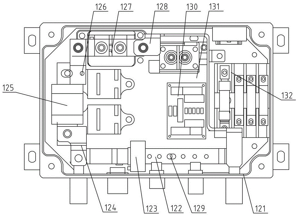 High-voltage distribution cabinet of electric vehicle