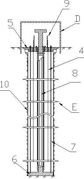 Settlement observing pre-embedded piece, settlement observing device and installation device